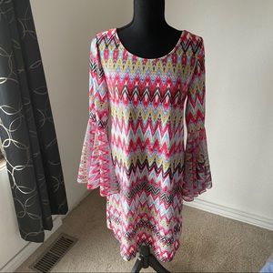 Knee length long sleeve dress medium